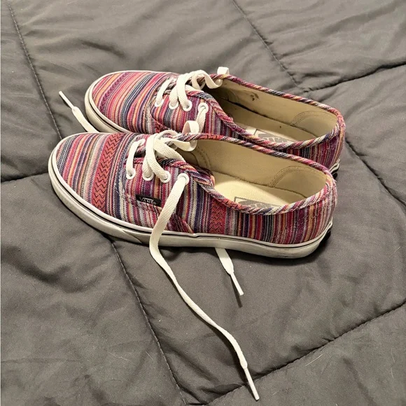 Vans Multicolor Striped Sneakers Size 7 Womens - Picture 2 of 5